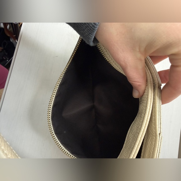 Anna Paola Leather Basketweave Zip Top Brit Shoulder Bag Made in Italy - Picture 5 of 16